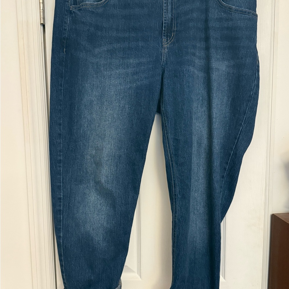 Old Navy Mid-Rise Wow Loose Boyfriend Jeans - Dark Blue Size 18